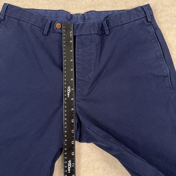 Sid Mashburn Garment Dyed Canvas Trouser Blue Mens 36 Cotton Pants Fits *35x27* - Picture 10 of 12